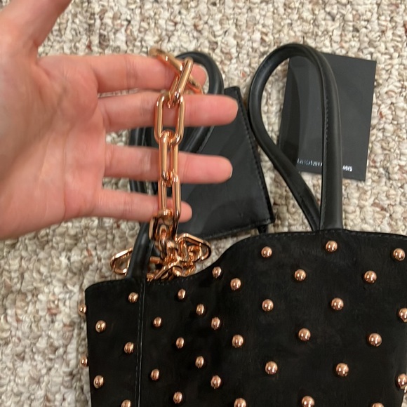 Alexander Wang Mini Roxy Studded Suede Bucket Bag - Picture 8 of 12